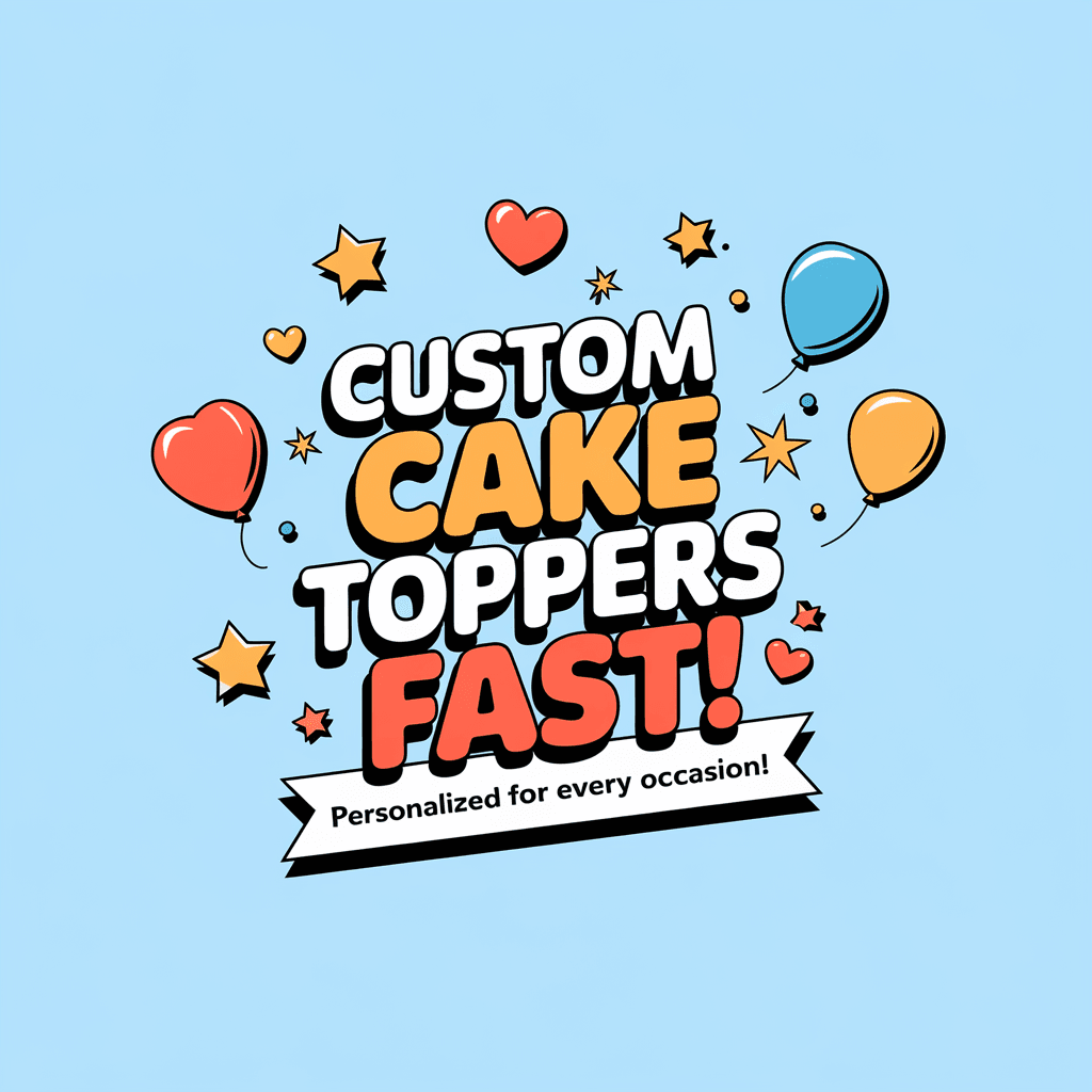 Laser cut Cake topper design