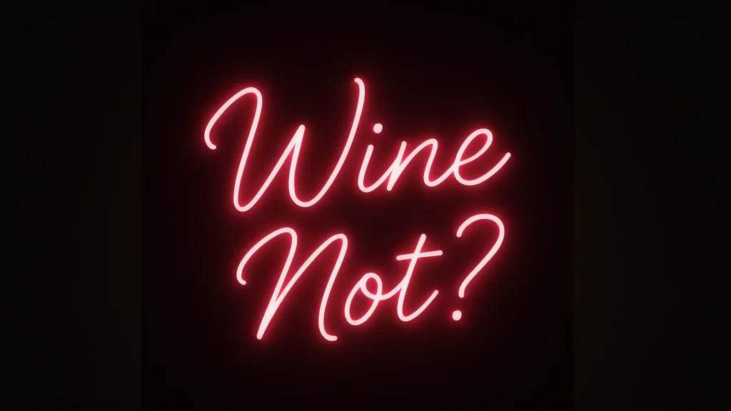 wine not neon sign