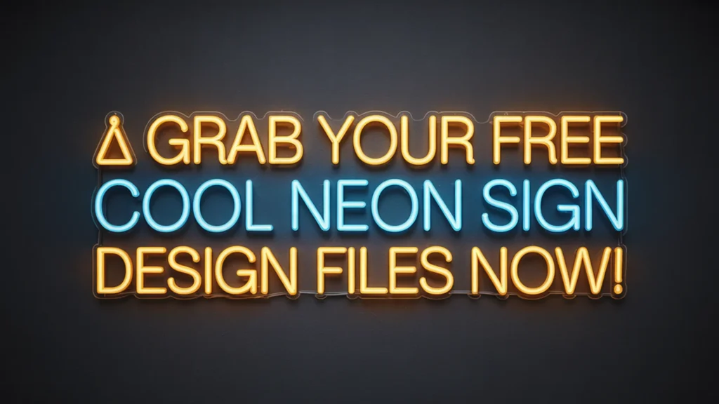 free neon sign file download