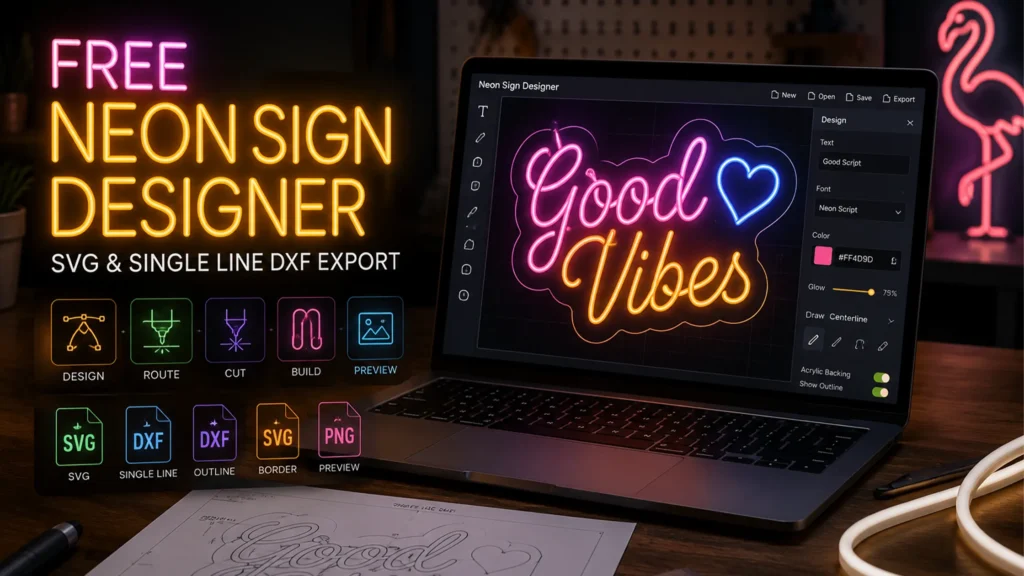free neon sign designer tool